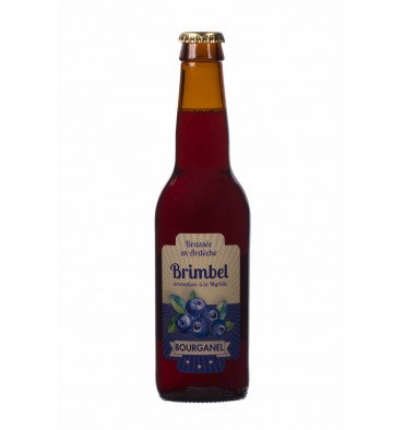 Brimbel, bière Bourganel aromatisée à la Myrtille